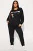 Cozy SZN Fleese Pant Set - Black sold by Fashion Nova