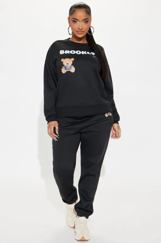 Cozy SZN Fleese Pant Set - Black sold by Fashion Nova