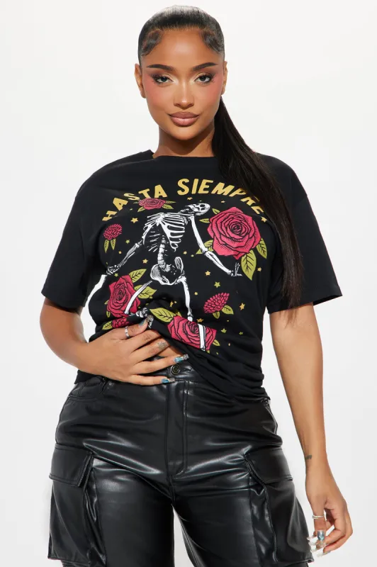 Hasta Siempre Skull Tee - Black sold by Fashion Nova