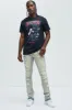 Been With It Stacked Skinny Flare Jeans - Light Wash sold by Fashion Nova