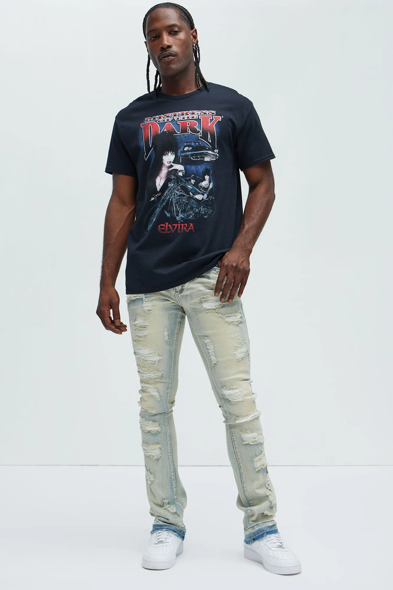 Been With It Stacked Skinny Flare Jeans - Light Wash sold by Fashion Nova product image thumbnail 2