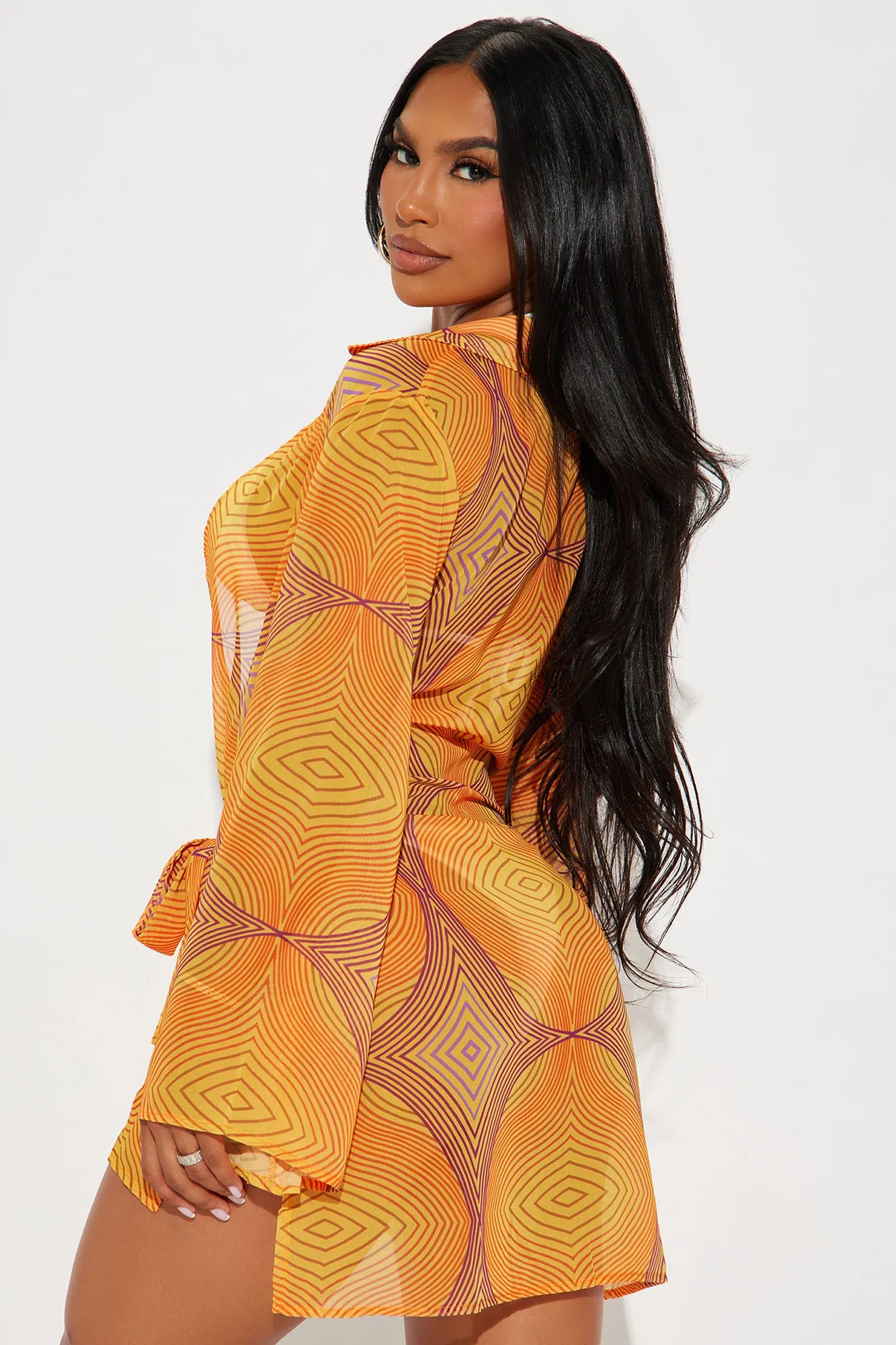 Yacht Babe Cover Up - Orange sold by Fashion Nova product image thumbnail 3
