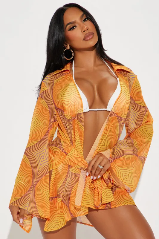 Yacht Babe Cover Up - Orange sold by Fashion Nova