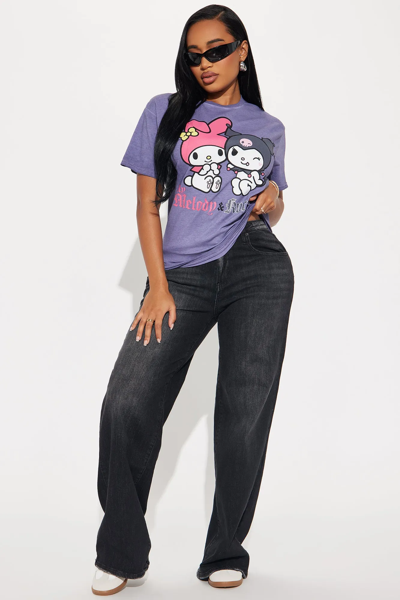 Kuromi and My Melody Washed Tee - Purple sold by Fashion Nova product image thumbnail 2