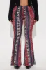 Say No More Flare Pant - Red/combo sold by Fashion Nova