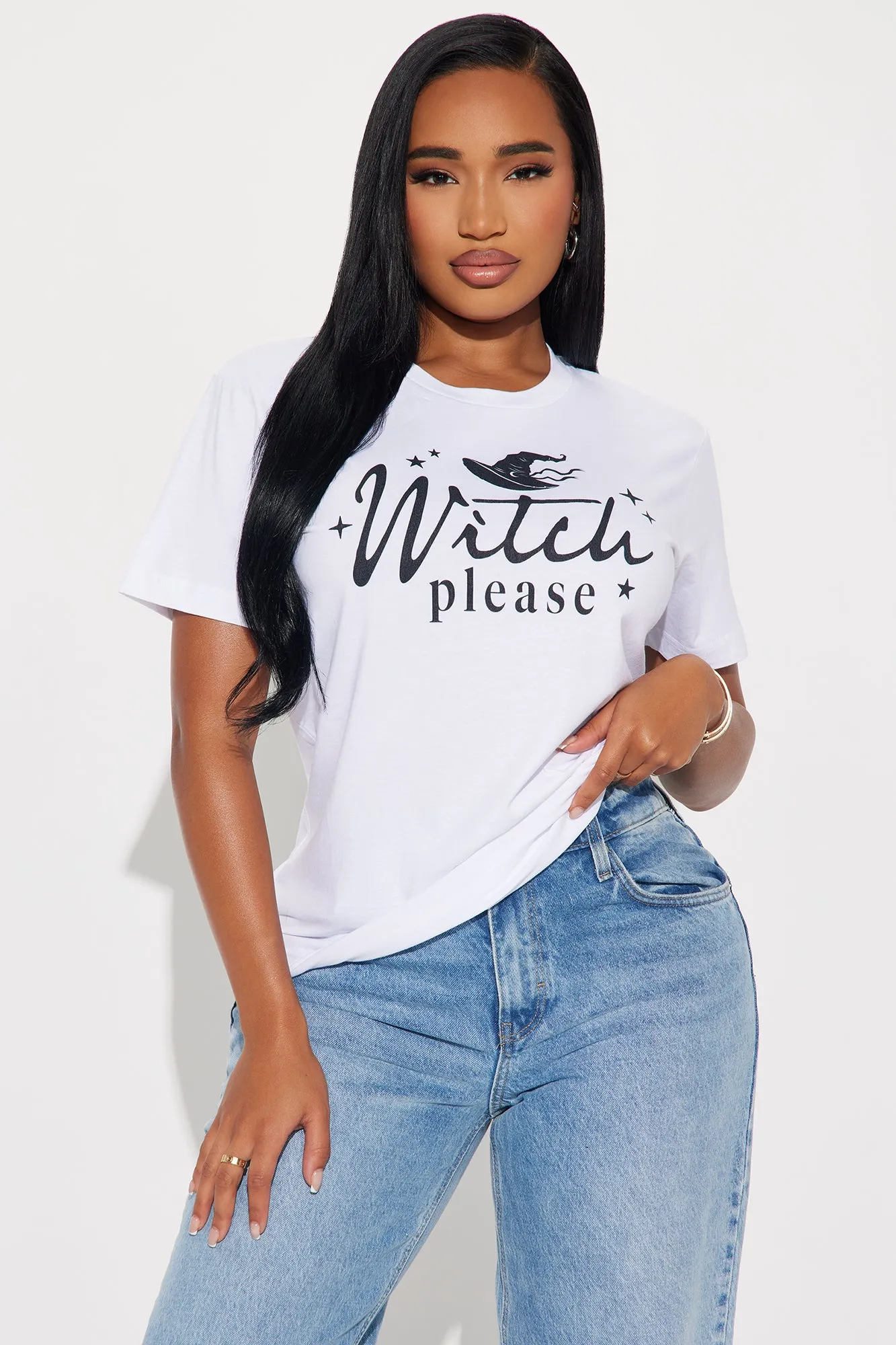 Witch Please Tee - White sold by Fashion Nova