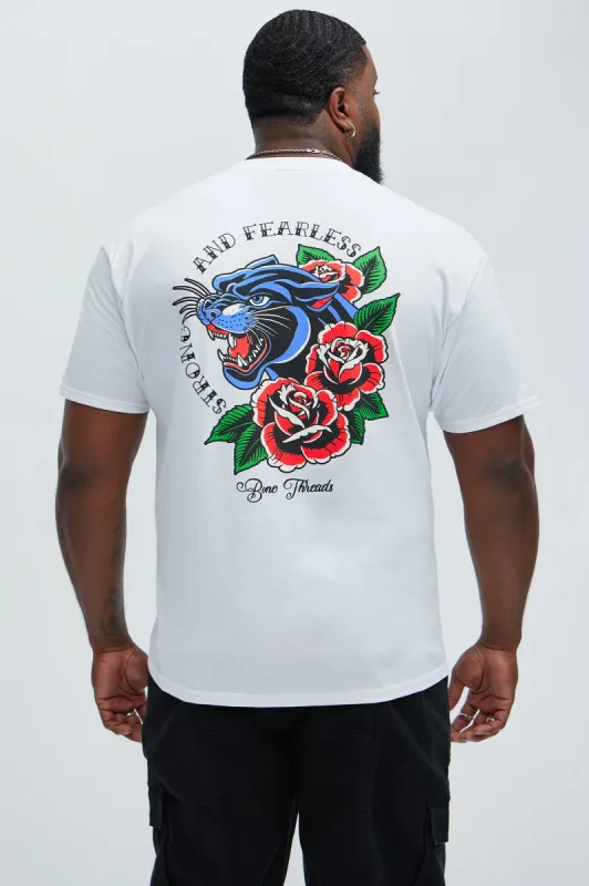 Strong And Fearless Short Sleeve Tee - White sold by Fashion Nova
