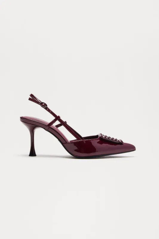 Beck Slingback Pumps - Burgundy sold by Fashion Nova