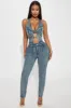 Spark The Passion Denim Jumpsuit - Medium Wash sold by Fashion Nova