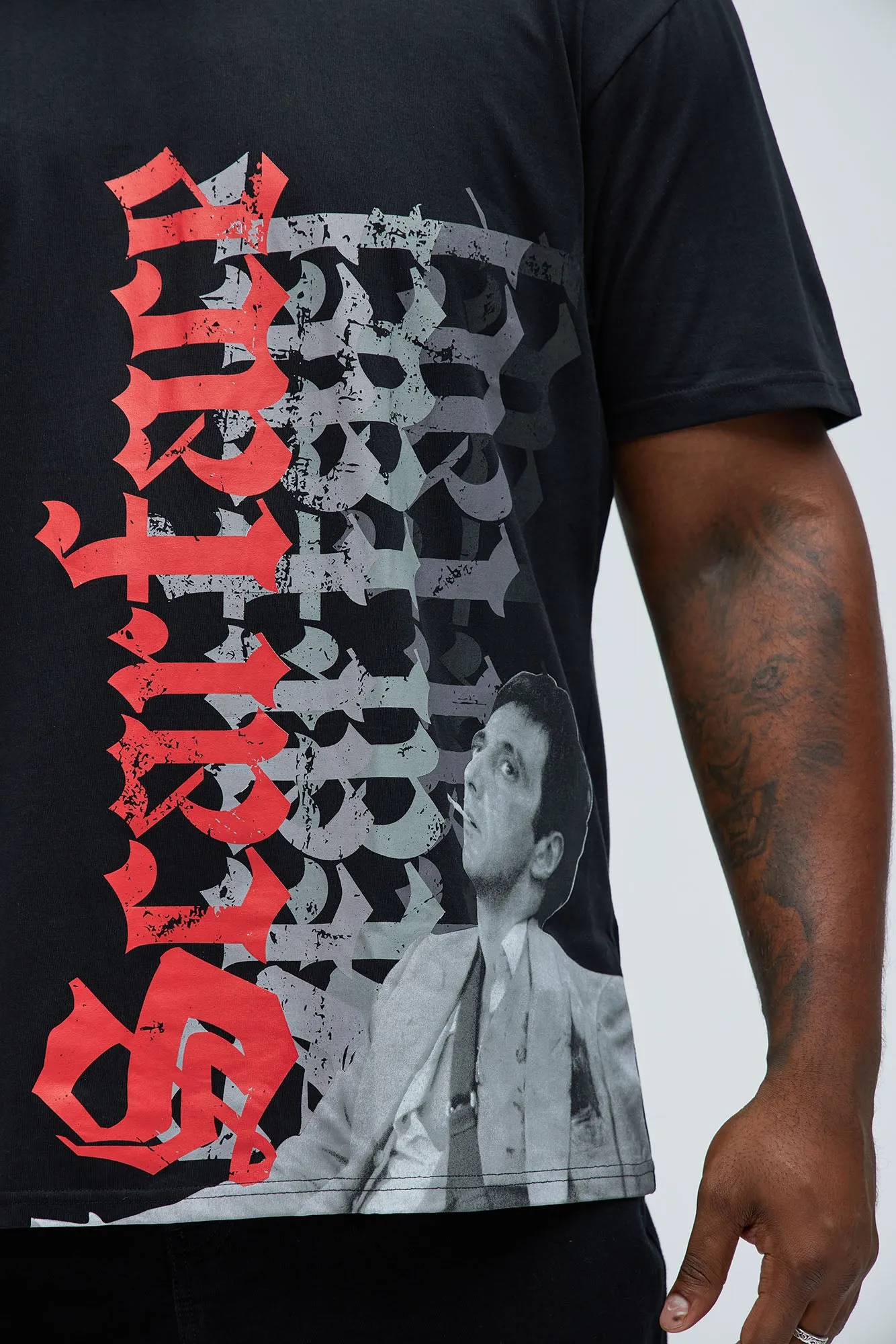 Scarface Old English Short Sleeve Tee - Black sold by Fashion Nova product image thumbnail 5