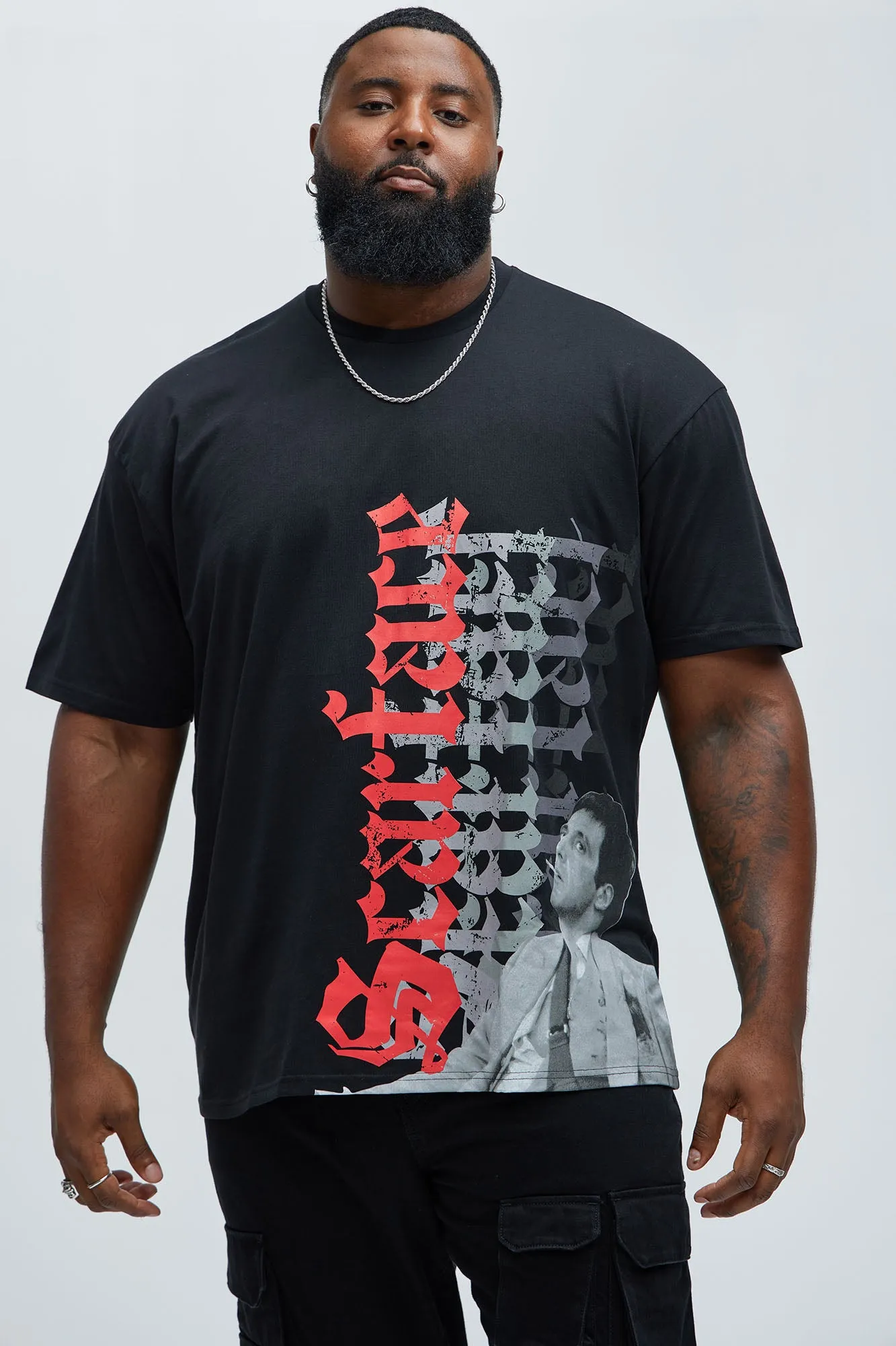 Scarface Old English Short Sleeve Tee - Black sold by Fashion Nova product image thumbnail 4
