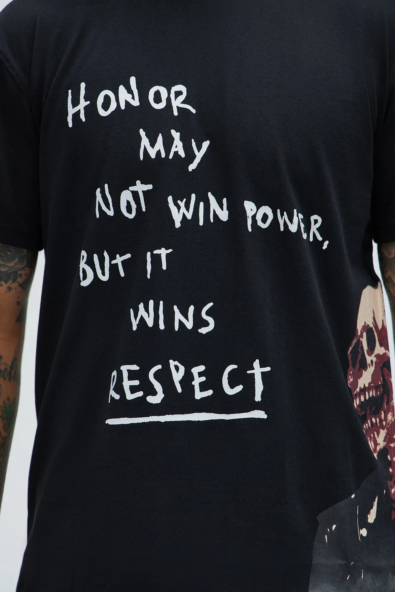 Honor And Respect Short Sleeve Tee - Black sold by Fashion Nova product image thumbnail 2