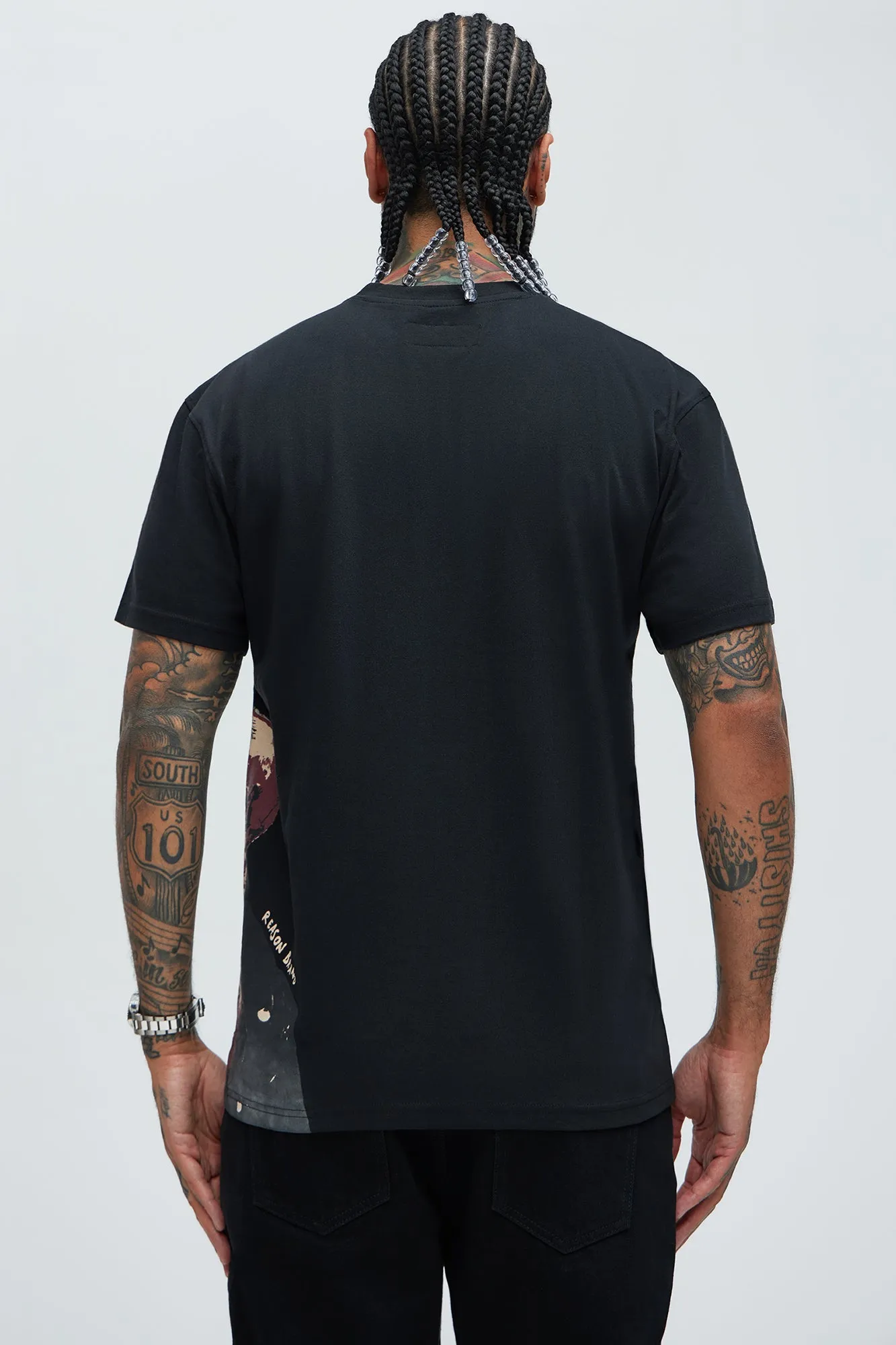 Honor And Respect Short Sleeve Tee - Black sold by Fashion Nova product image thumbnail 5