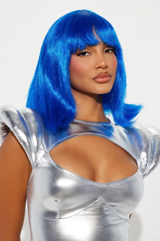 Euphoric Nights Bob Costume Wig - Blue sold by Fashion Nova