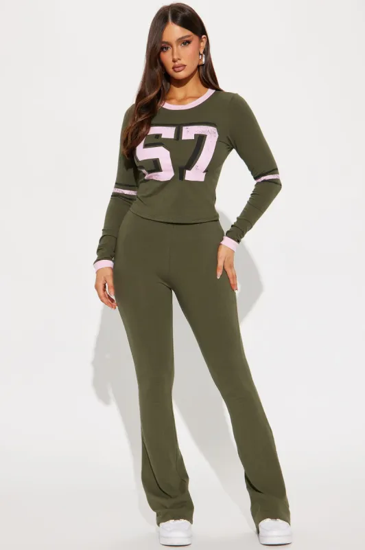 57 Wishes Pant Set - Olive/combo sold by Fashion Nova