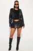 Biker Babe Faux Leather Skort Set - Black sold by Fashion Nova