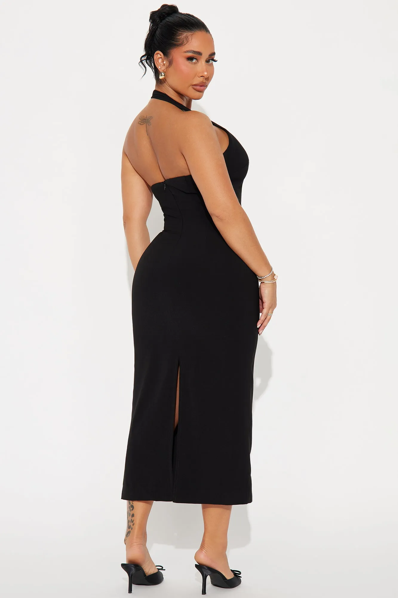 Joie Halter Midi Dress - Black sold by Fashion Nova product image thumbnail 3
