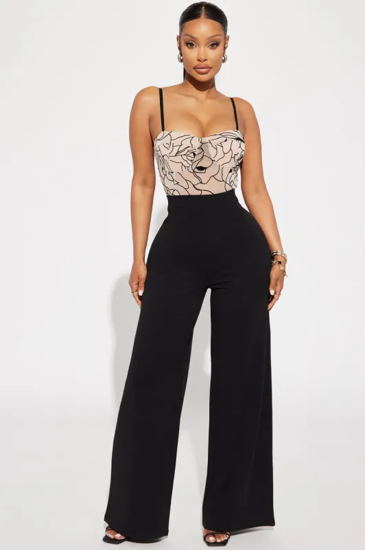 Forever Baby Wide Leg Pant - Black sold by Fashion Nova