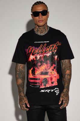 Dodge Hellcat SRT Short Sleeve Tee - Black sold by Fashion Nova