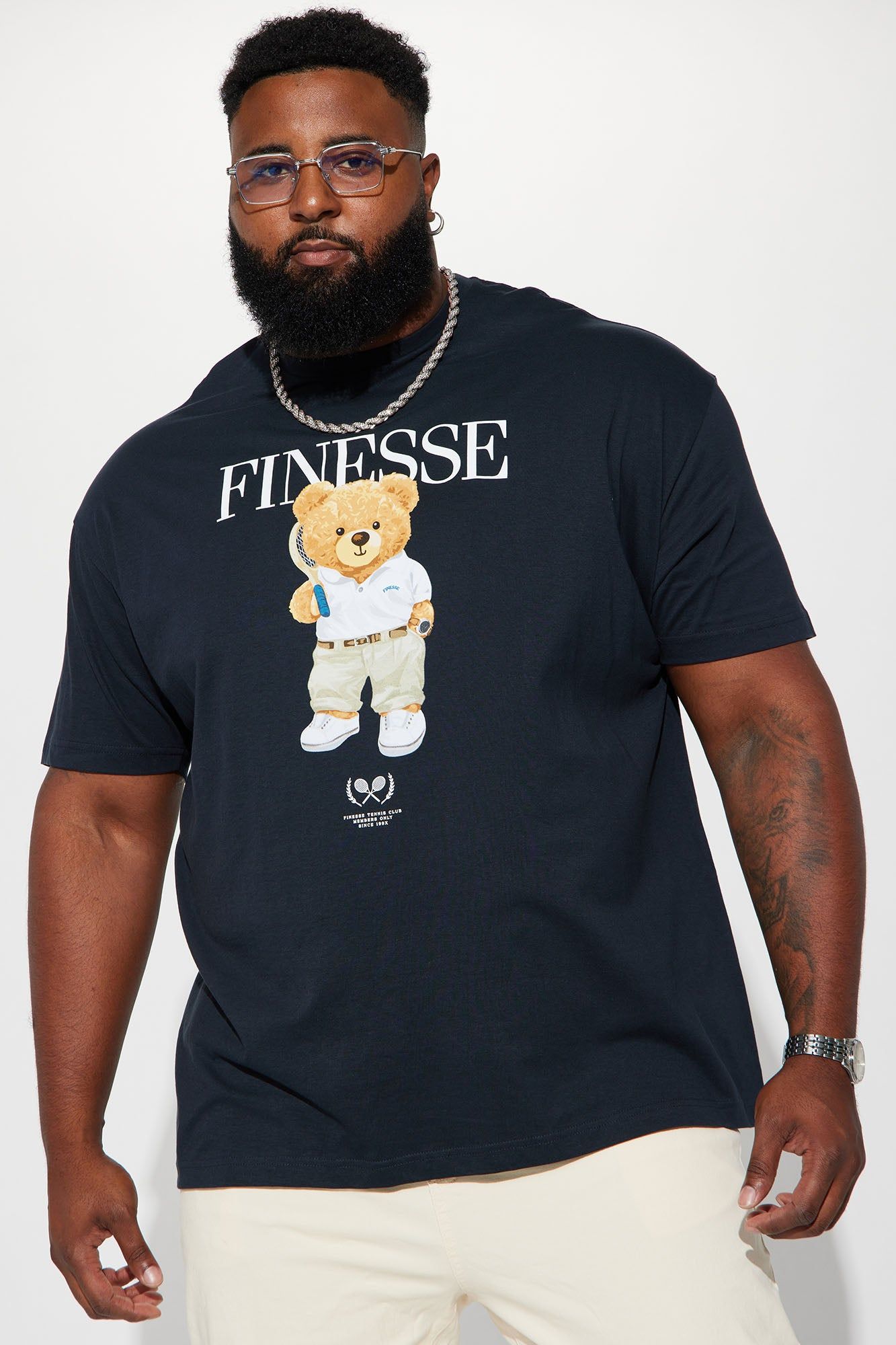 Finesse Tennis Club Short Sleeve Tee - Navy sold by Fashion Nova product image thumbnail 2