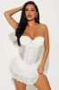 Sweet Pea Lace Micro Mini Dress - White sold by Fashion Nova