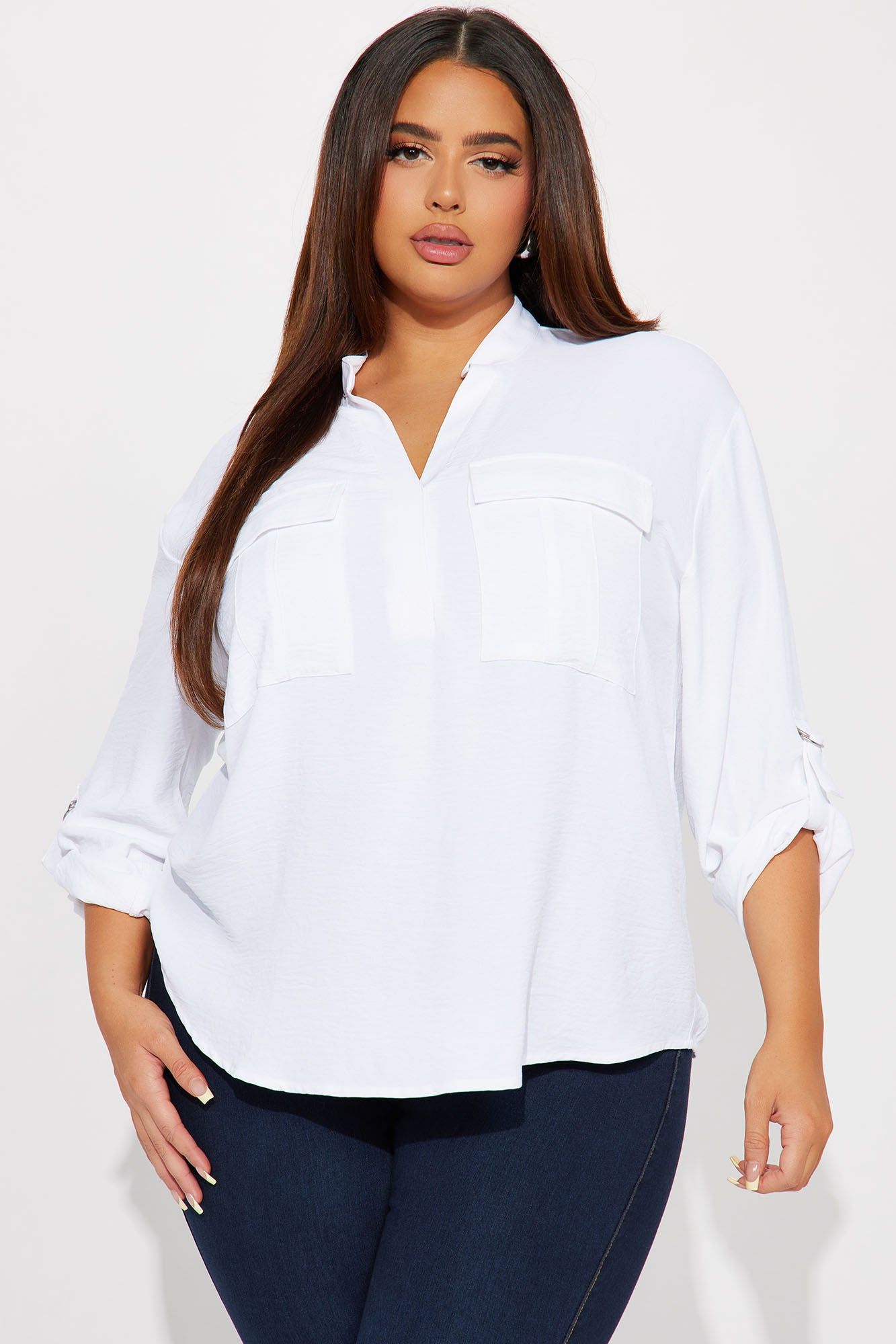 Solange Blouse Top - White sold by Fashion Nova product image thumbnail 4