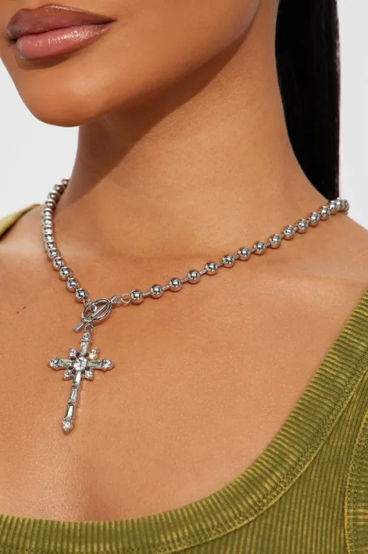 Don't Break Your Promise Necklace - Silver sold by Fashion Nova