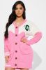 Varsity Sweatshirt Mini Dress - Pink sold by Fashion Nova