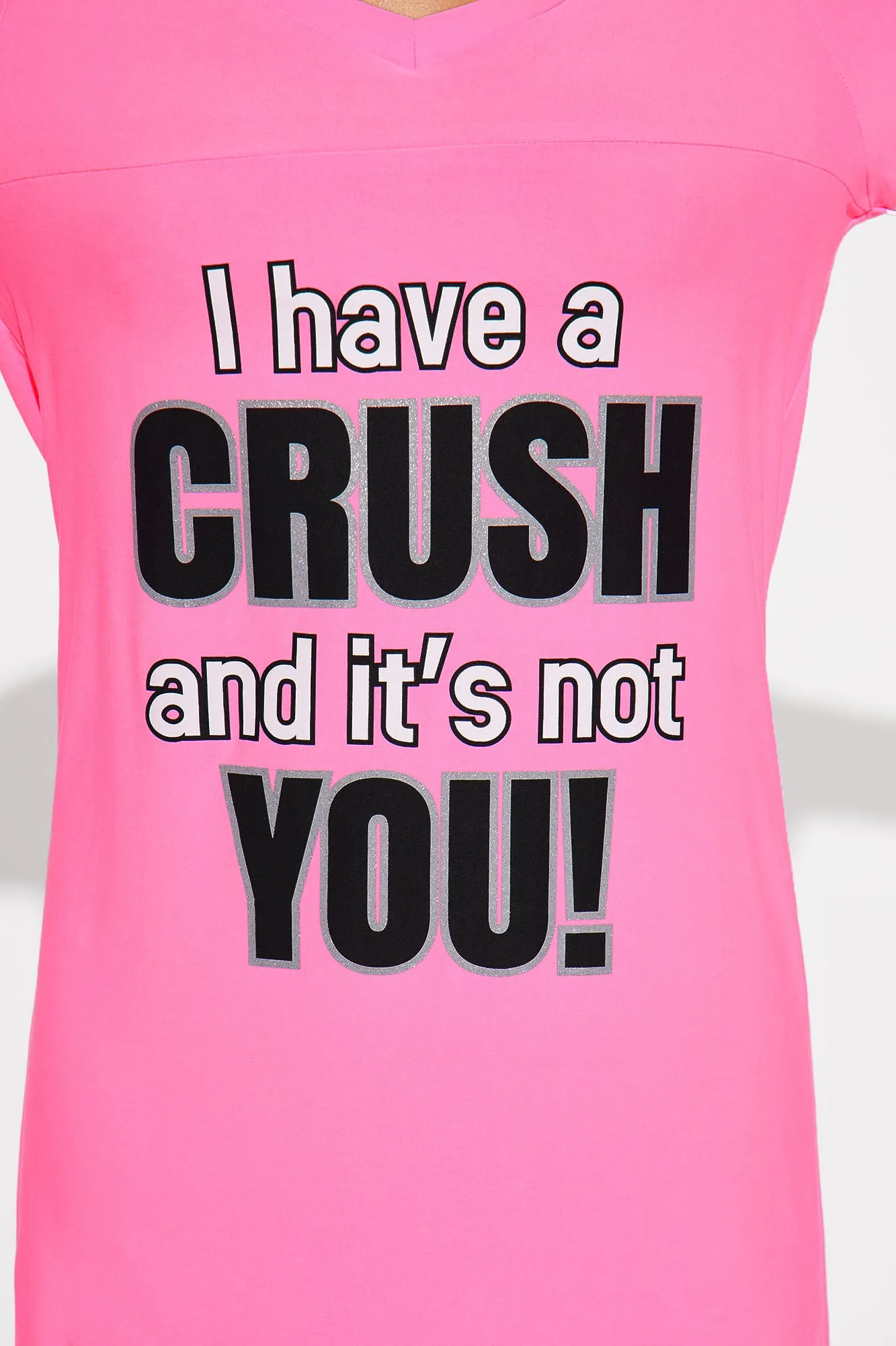 I Have A Crush PJ Sleep Shirt - Pink sold by Fashion Nova product image thumbnail 2