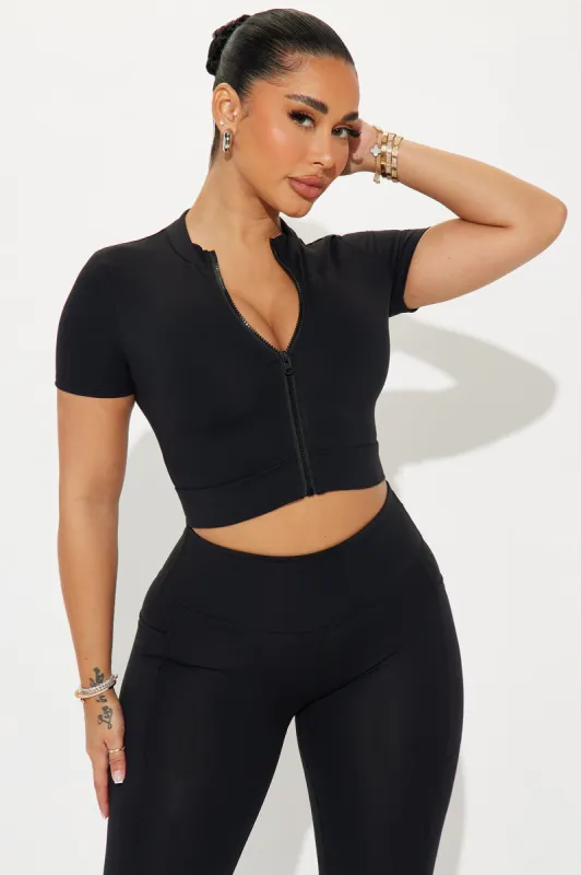 Trail Trek Super Soft Active Top - Black sold by Fashion Nova