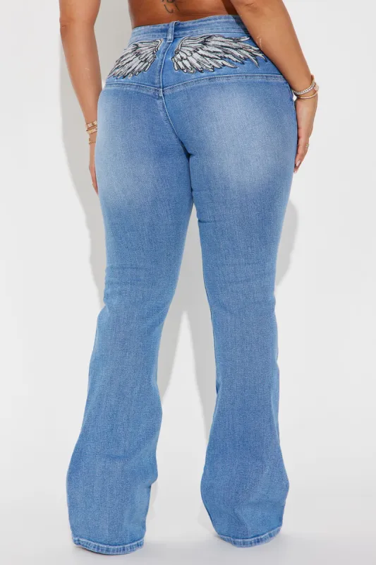 Adrianne Embroidered Stretch Bootcut Jeans - Medium Wash sold by Fashion Nova
