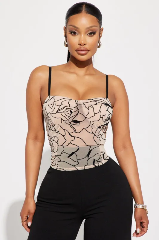 Carlita Mesh Top - Taupe sold by Fashion Nova