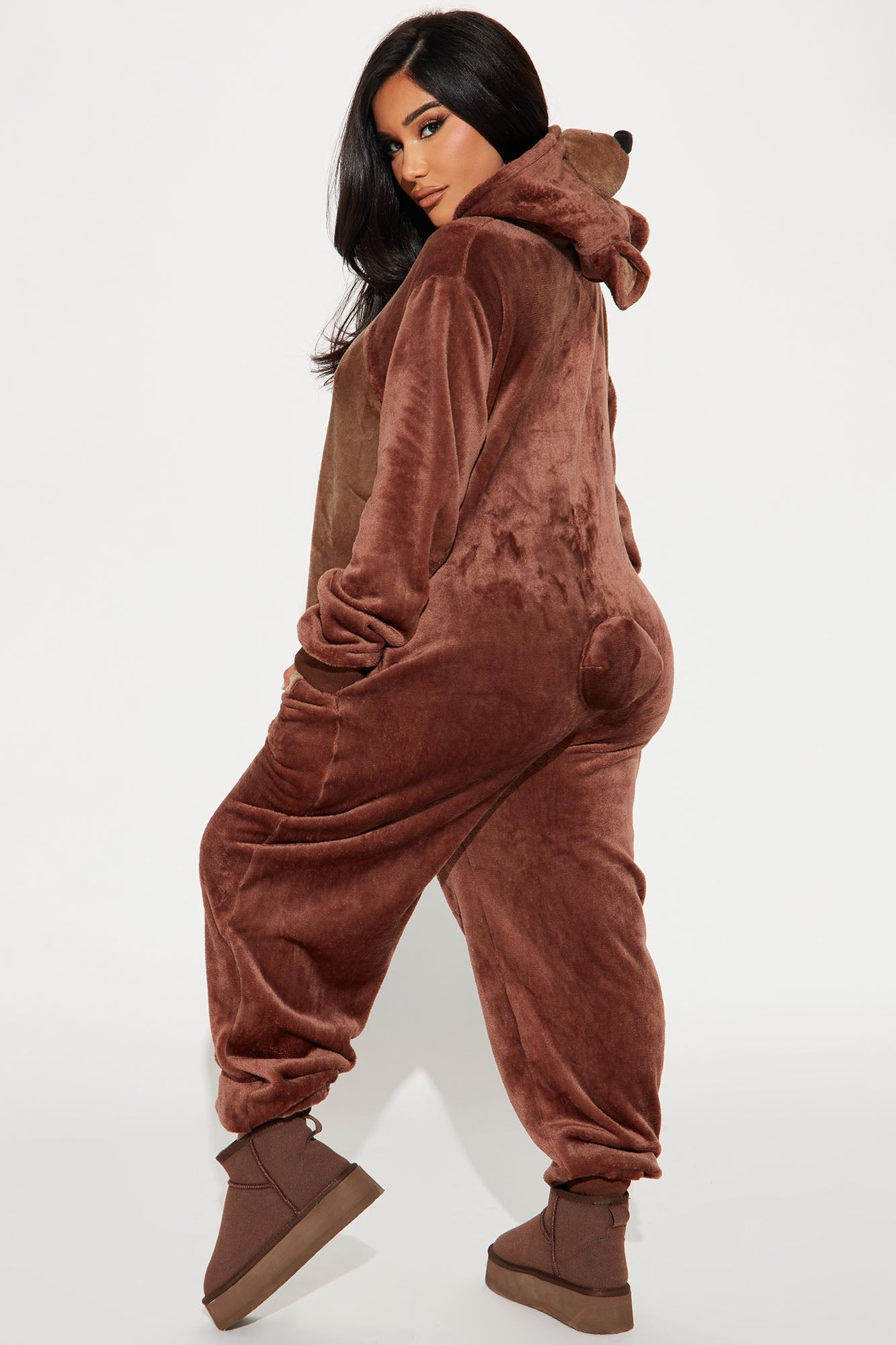 Teddy Bear Plush Costume Onesie - Brown sold by Fashion Nova product image thumbnail 4