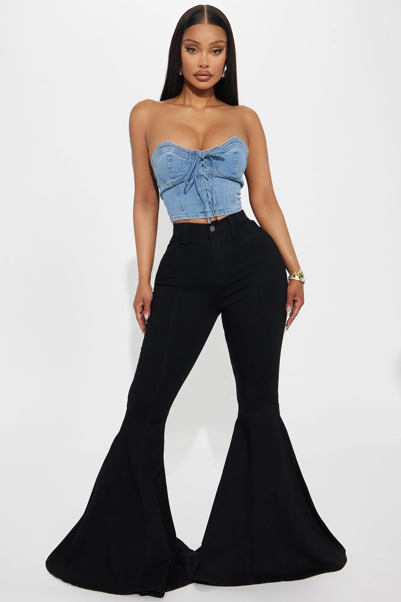 Lucky You Denim Top - Light Wash sold by Fashion Nova product image thumbnail 2
