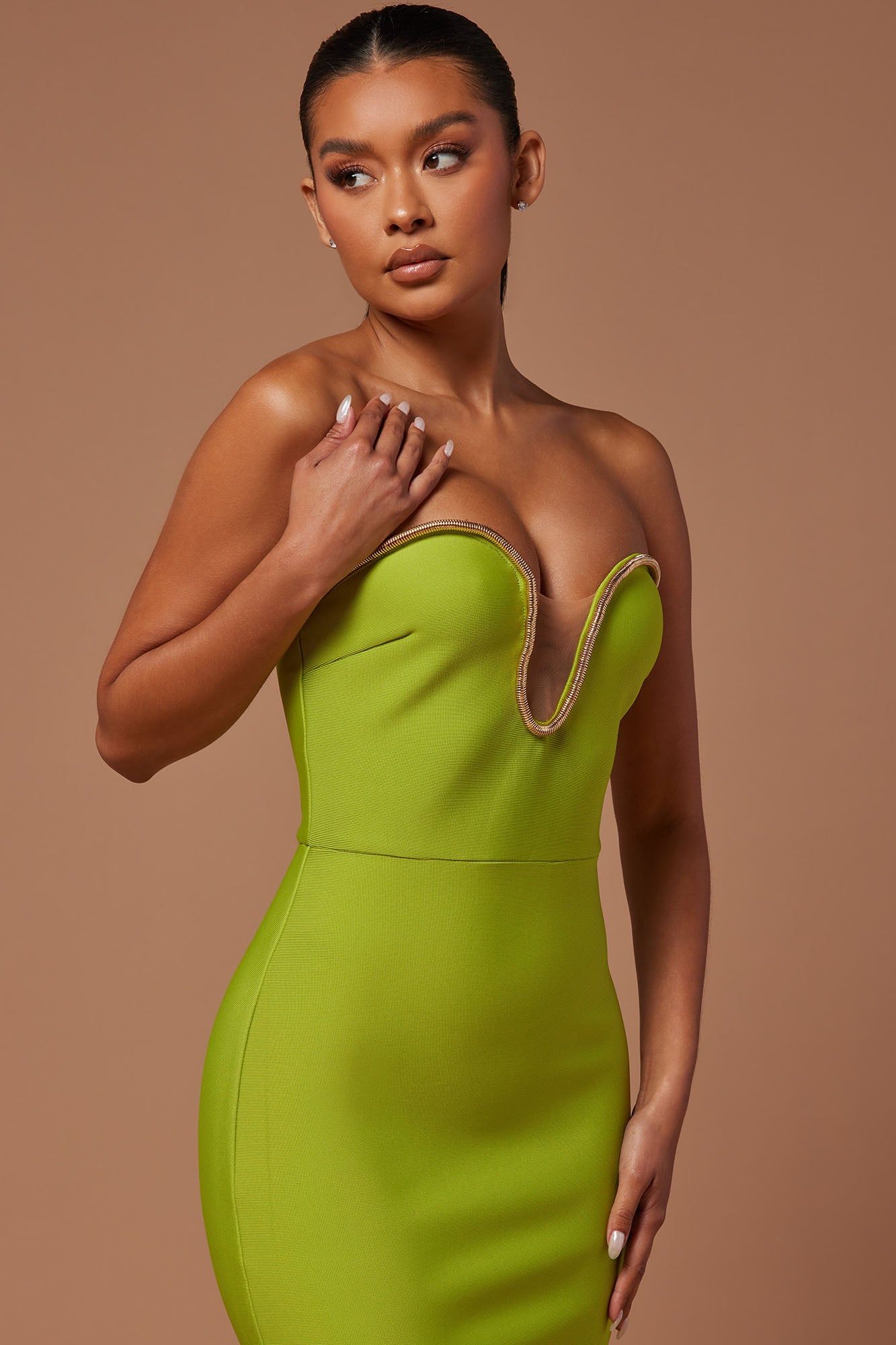 Alina Bandage Gown - Chartreuse sold by Fashion Nova product image thumbnail 2