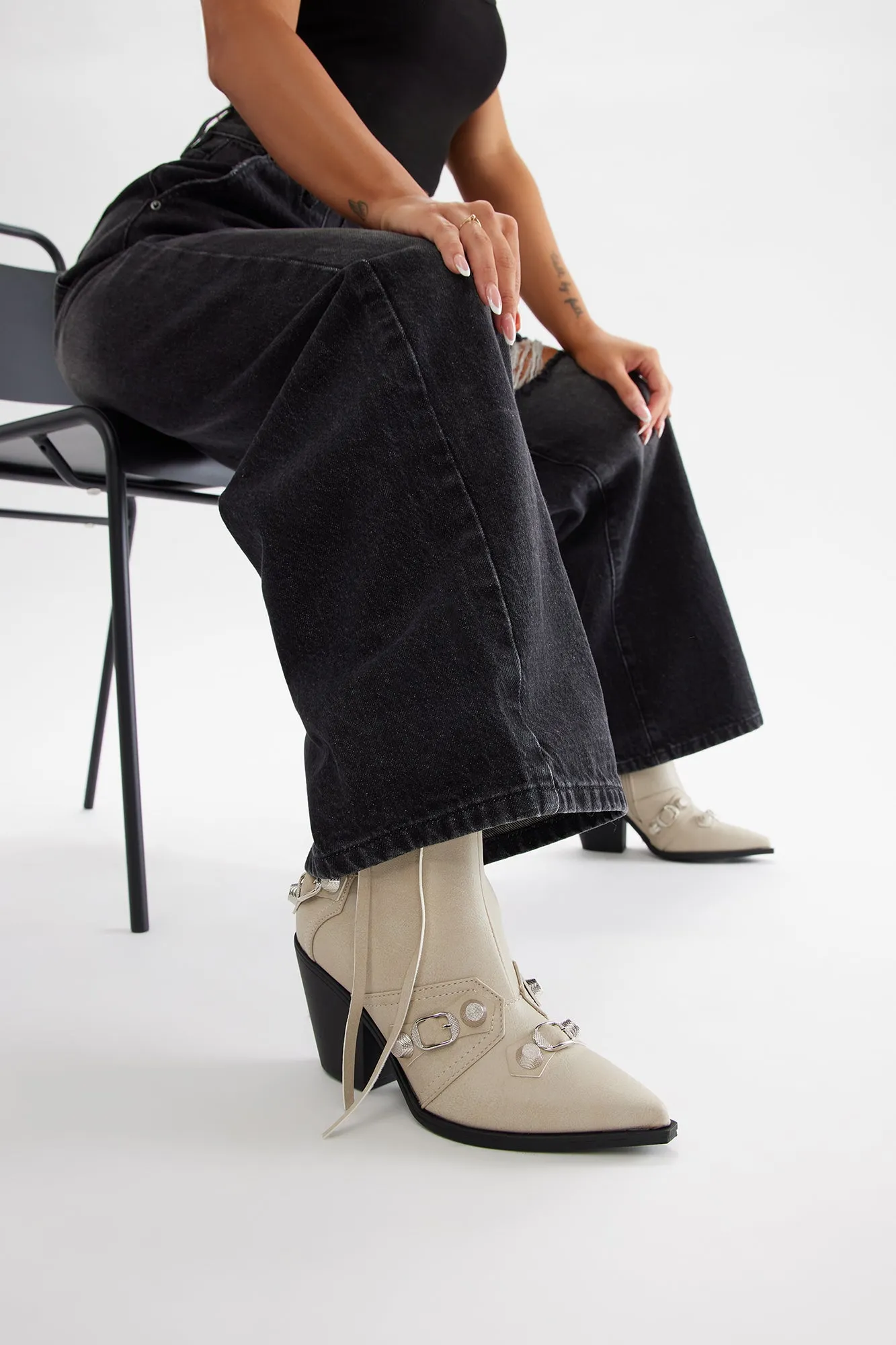 Ridley Hardware Booties - Nude sold by Fashion Nova product image thumbnail 2