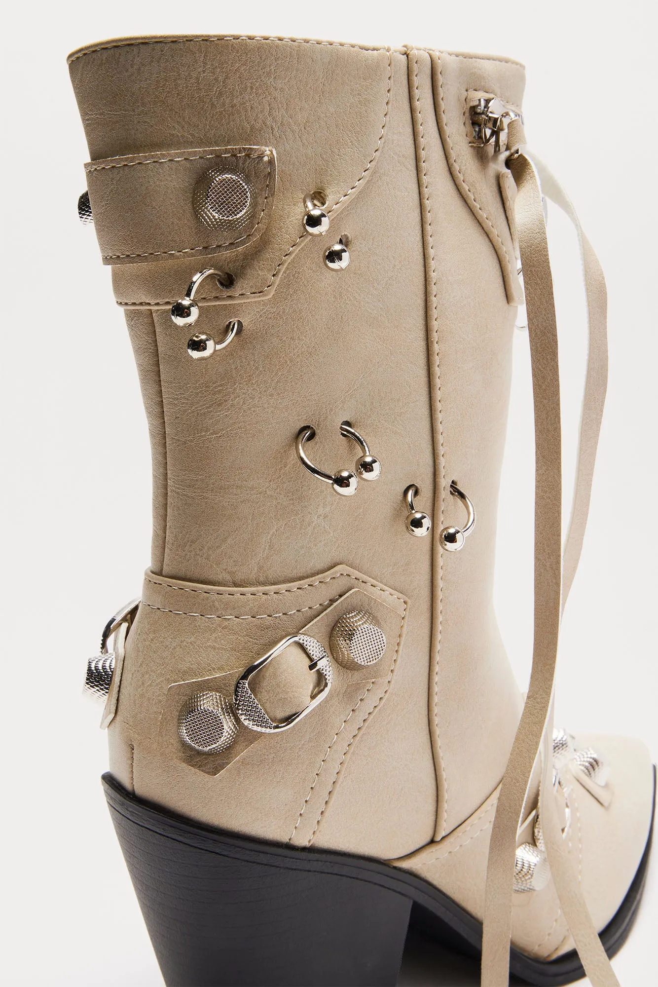 Ridley Hardware Booties - Nude sold by Fashion Nova product image thumbnail 5