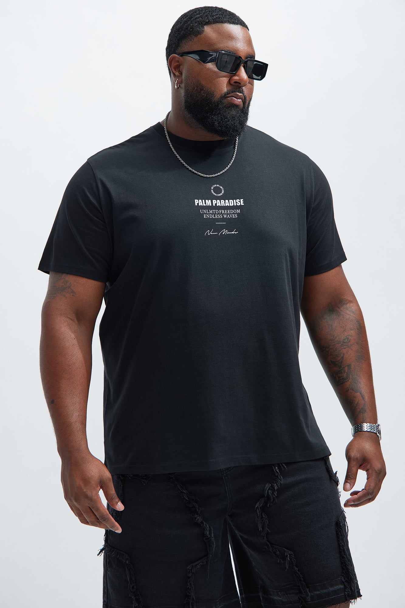 Palm Paradise Short Sleeve Tee - Black sold by Fashion Nova product image thumbnail 5