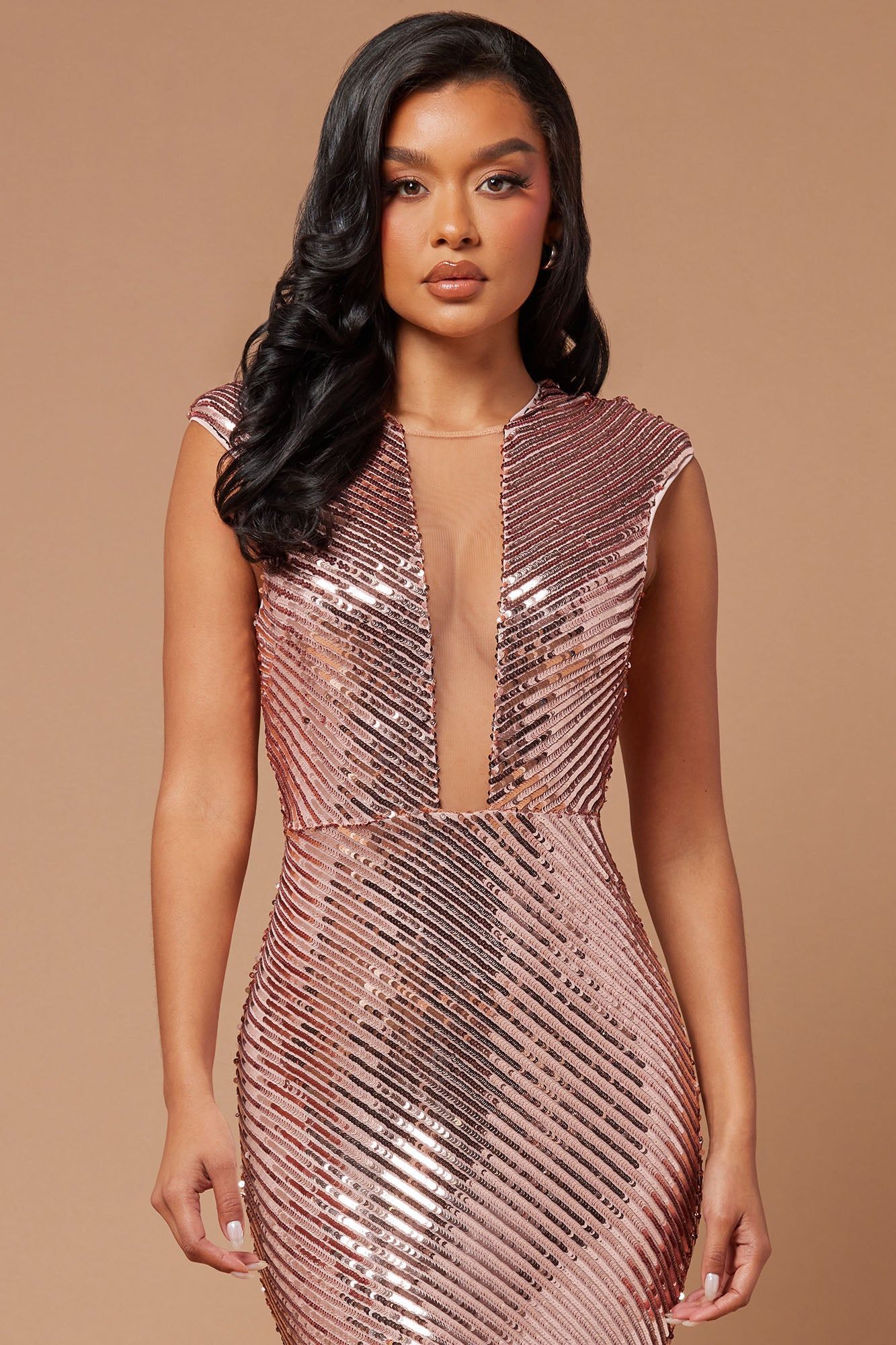 Reese Sequin Gown - Rose Gold sold by Fashion Nova product image thumbnail 2