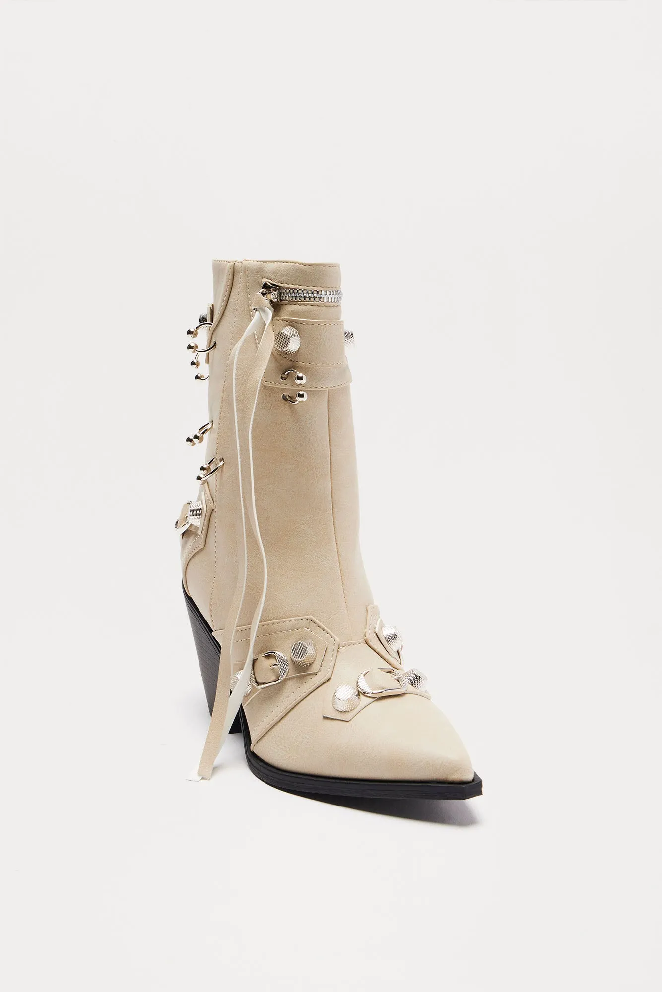 Ridley Hardware Booties - Nude sold by Fashion Nova product image thumbnail 3