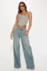 Eileen Washed Denim Corset Top - Vintage Wash sold by Fashion Nova