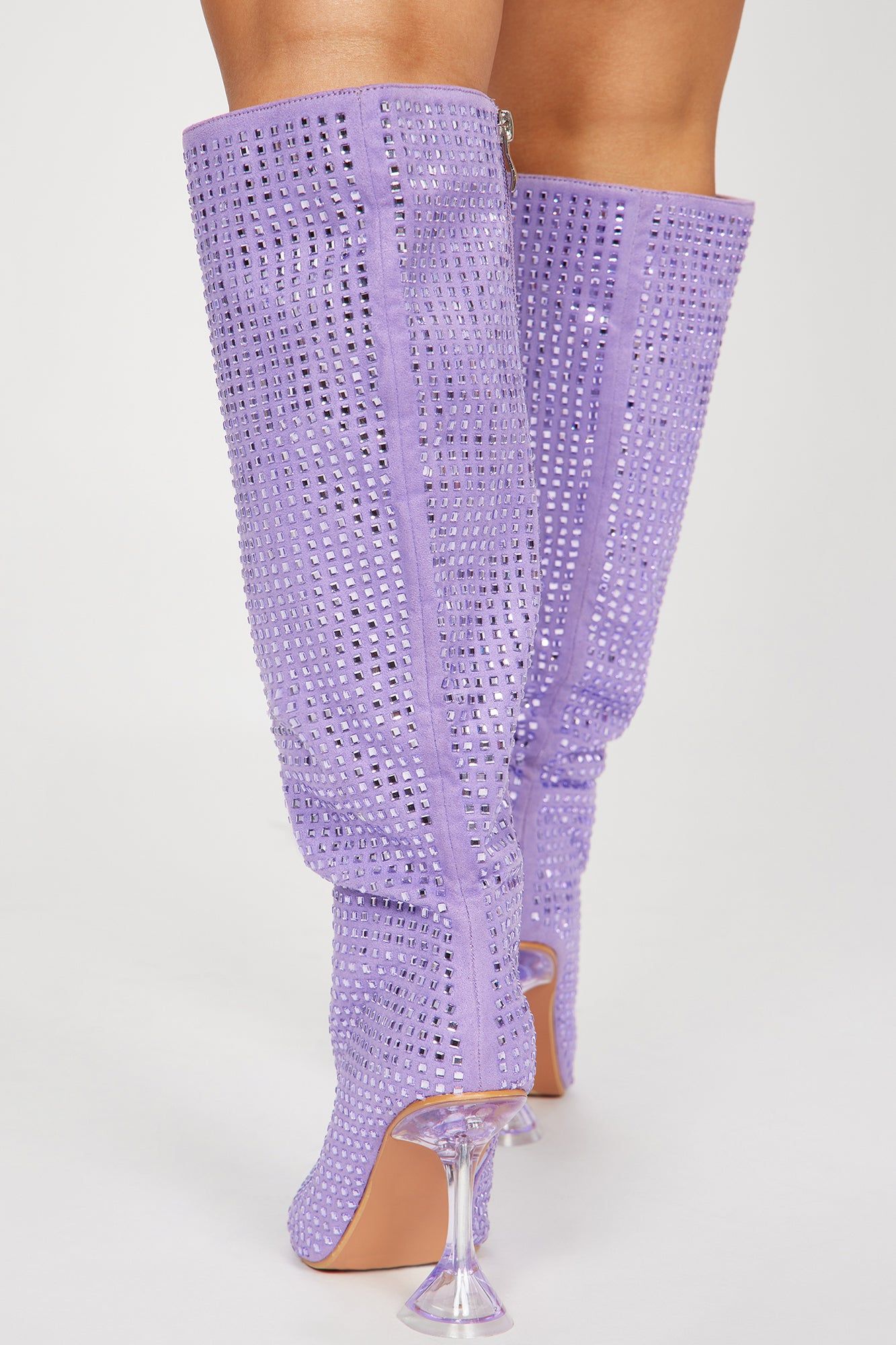 More Of Me Knee High Heeled Boots - Purple sold by Fashion Nova product image thumbnail 4