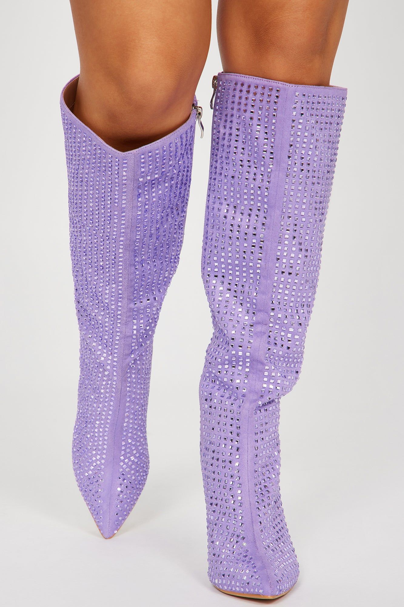 More Of Me Knee High Heeled Boots - Purple sold by Fashion Nova product image thumbnail 2