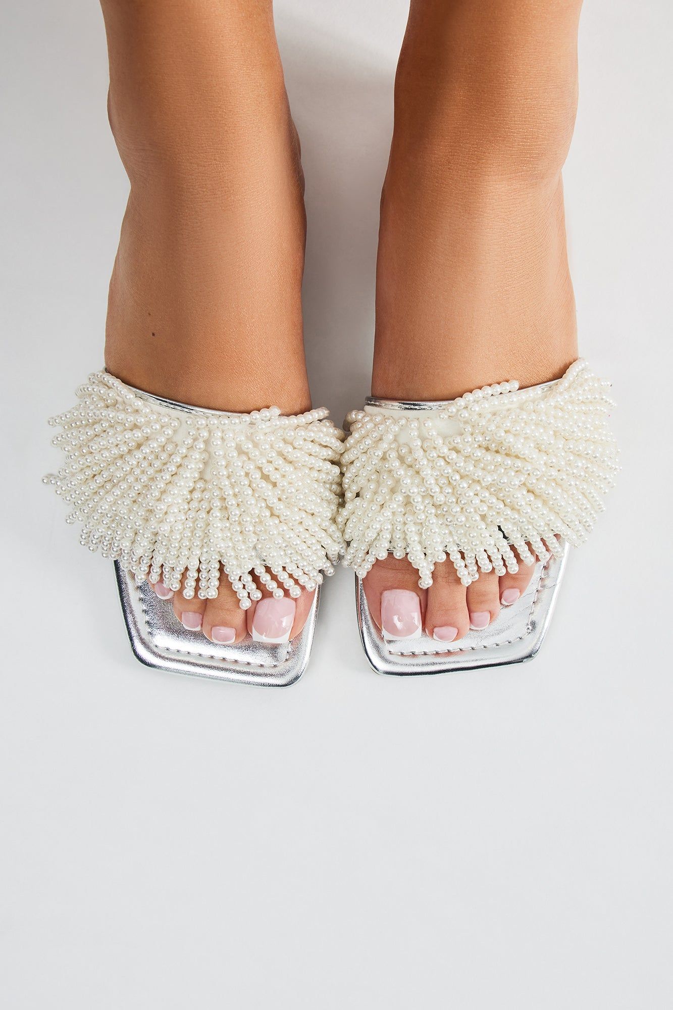 Karya Flat Sandals - Silver sold by Fashion Nova