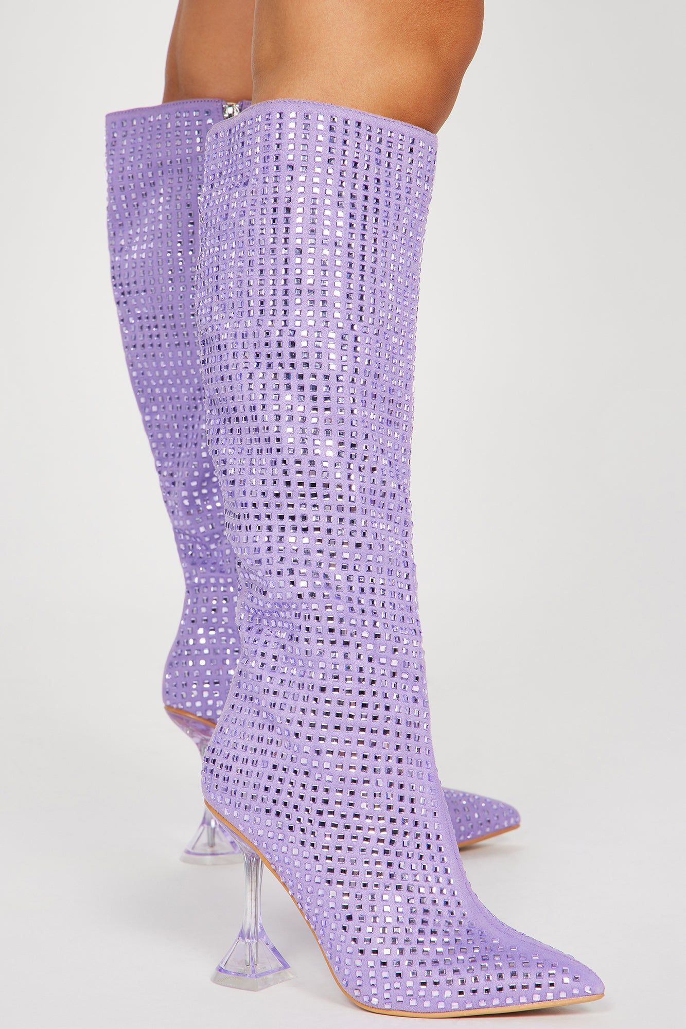 More Of Me Knee High Heeled Boots - Purple sold by Fashion Nova product image thumbnail 3