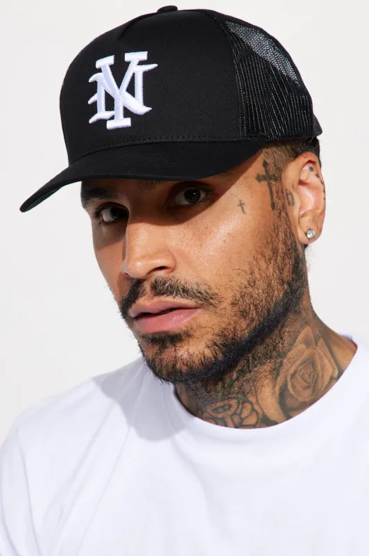 NY Twill Trucker Hat - Black sold by Fashion Nova