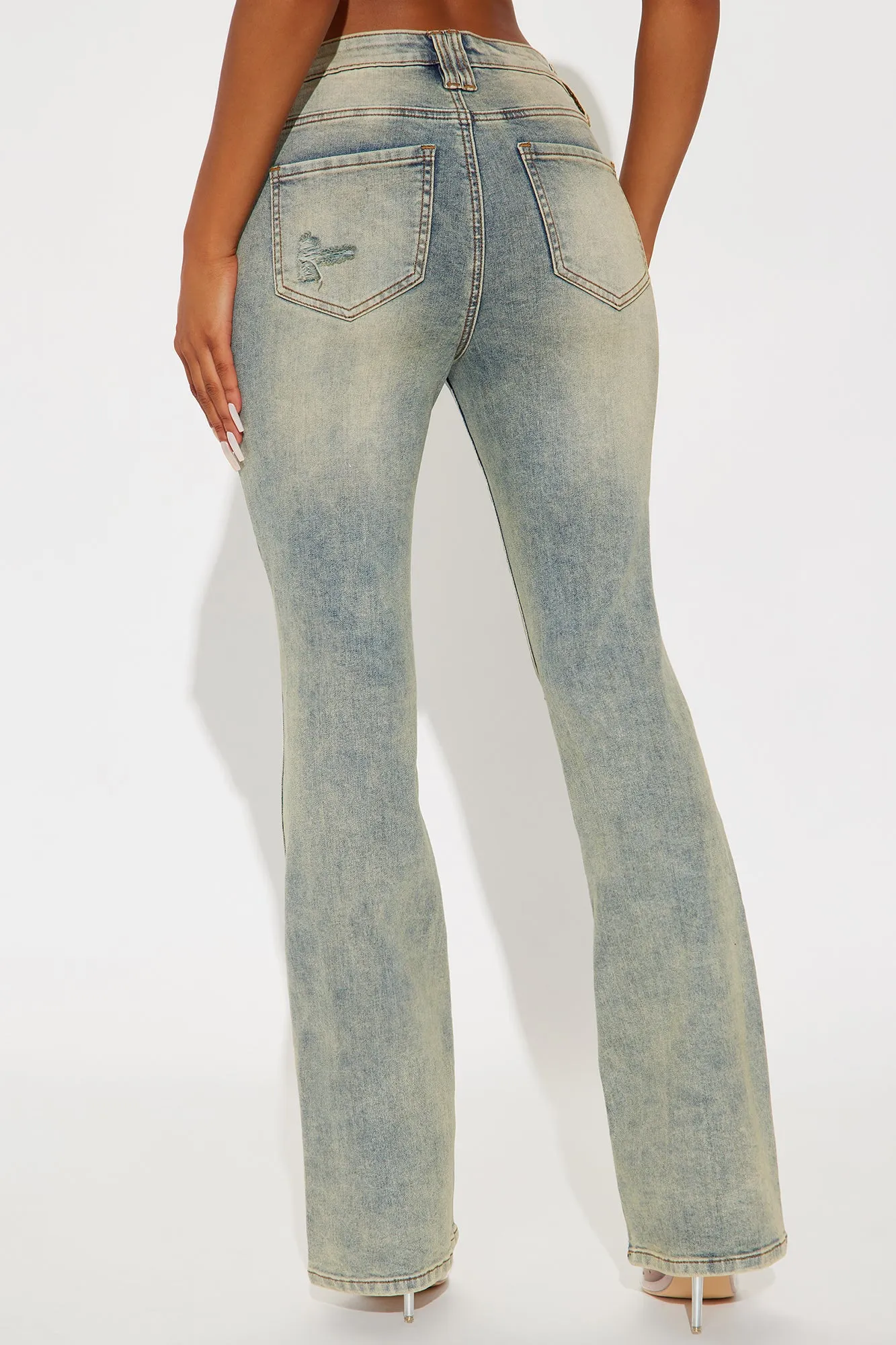 Bridget Distressed Bootcut Jeans - Vintage Wash sold by Fashion Nova product image thumbnail 3