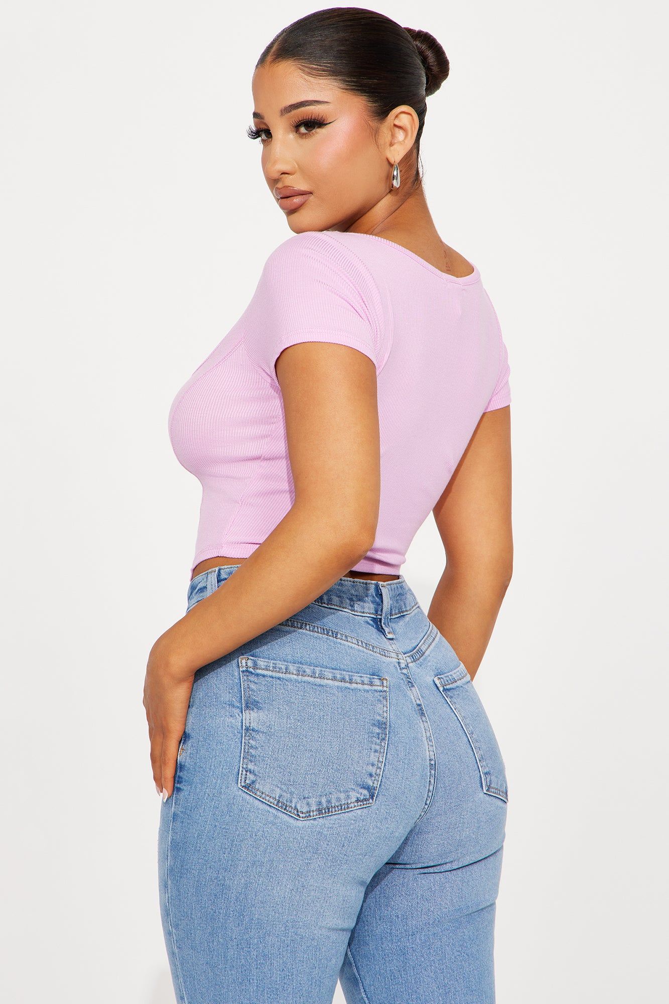 Rebecca Ribbed Top - Pink sold by Fashion Nova product image thumbnail 3