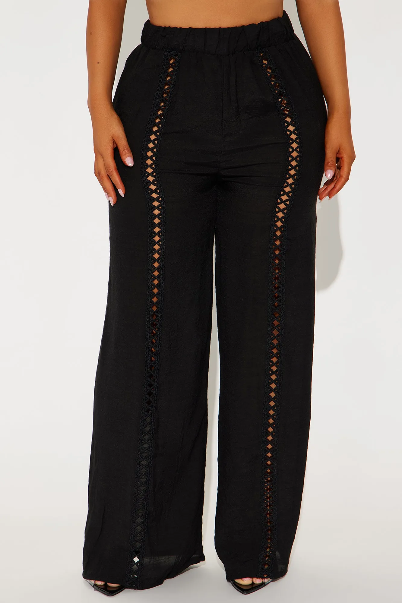 Grecian Sea Breeze Cover Up Pants - Black sold by Fashion Nova product image thumbnail 2