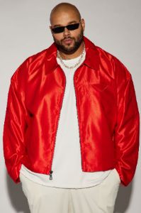 U Get Me Satin Cropped Jacket - Red sold by Fashion Nova